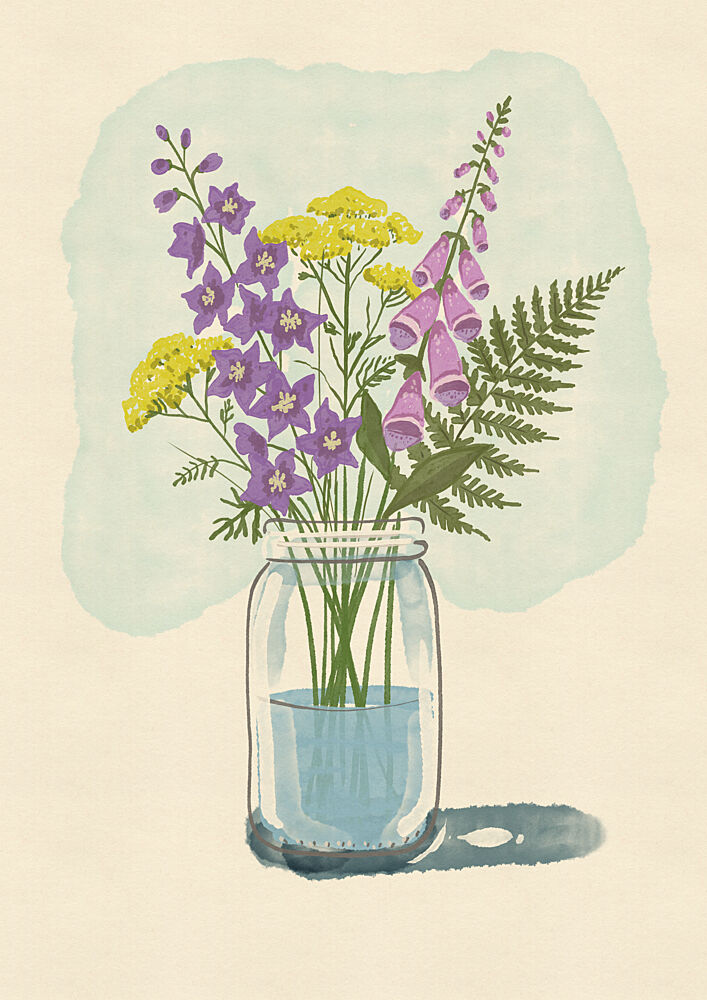 Summer Wildflower Bouquet art print by Nicholas for $57.95 CAD