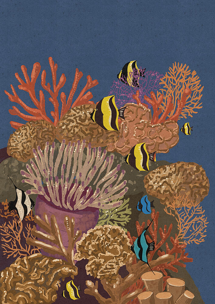 Vibrant Coral Reef art print by Nicholas for $57.95 CAD