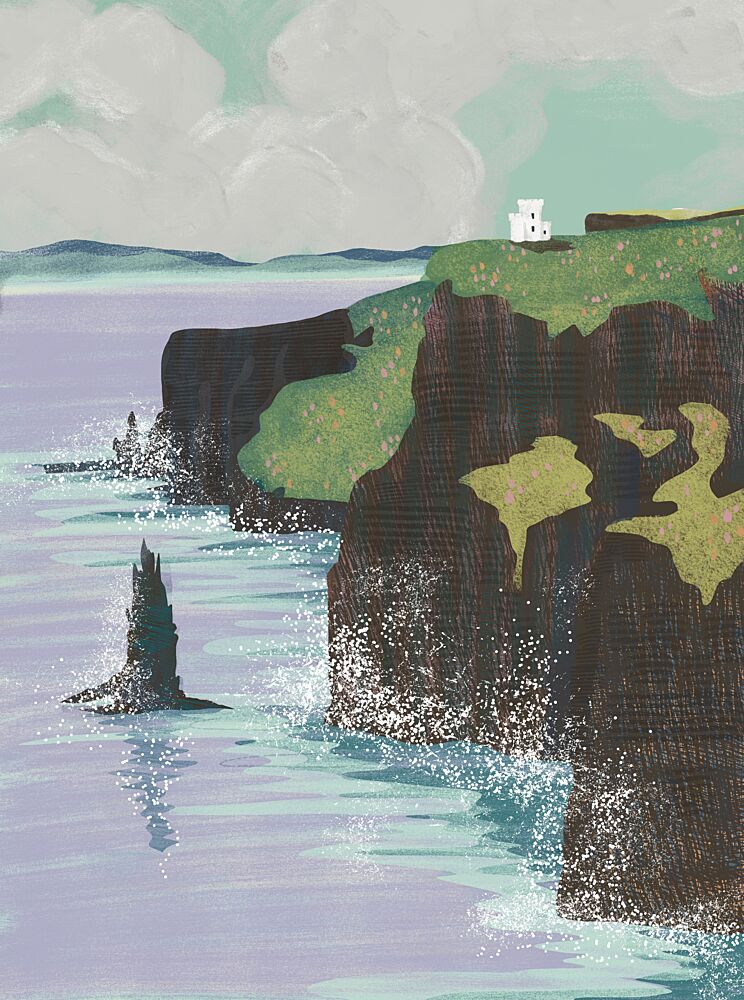 Irish Coastal Cliffs art print by Charlotte Trudgett for $57.95 CAD