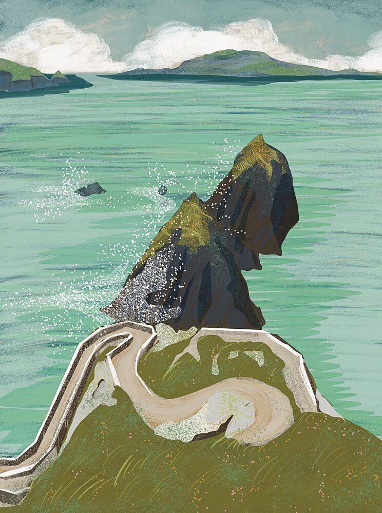 Winding Coastal Road art print by Charlotte Trudgett for $57.95 CAD