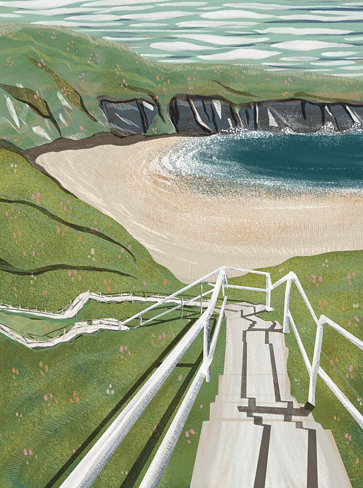 Steps to the Beach art print by Charlotte Trudgett for $57.95 CAD