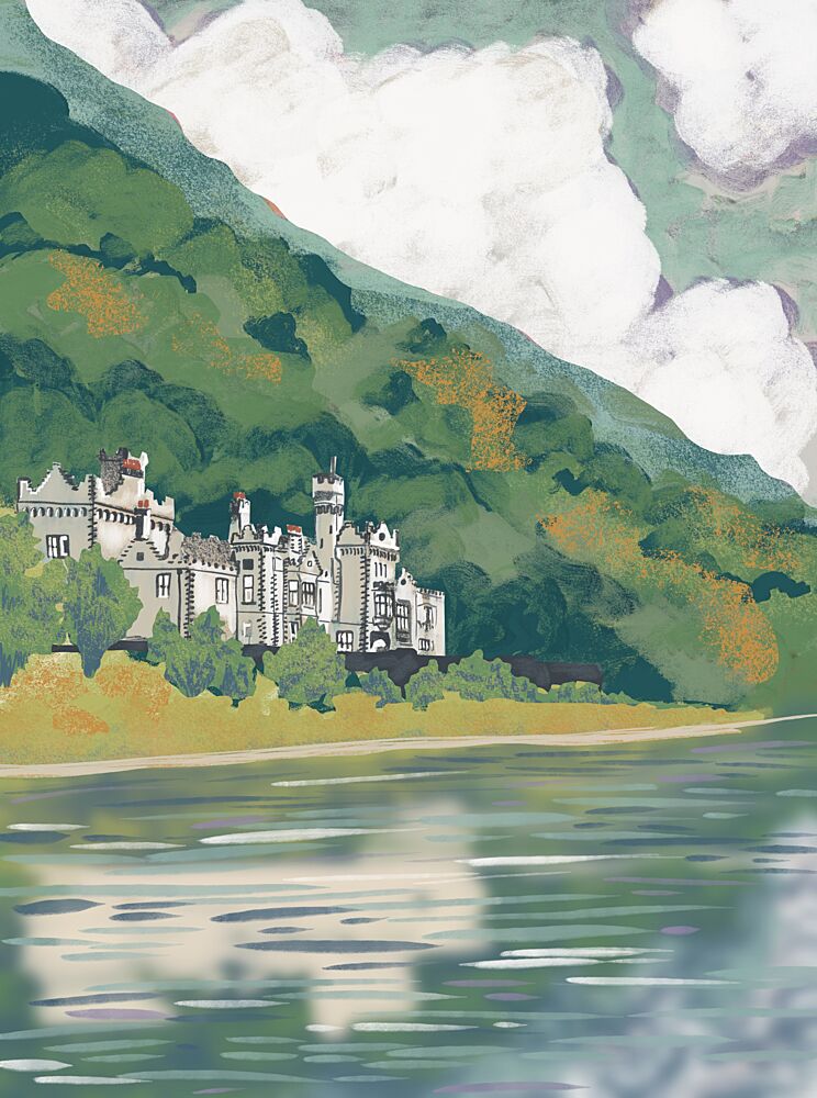 Historic Lakeside Castle art print by Charlotte Trudgett for $57.95 CAD
