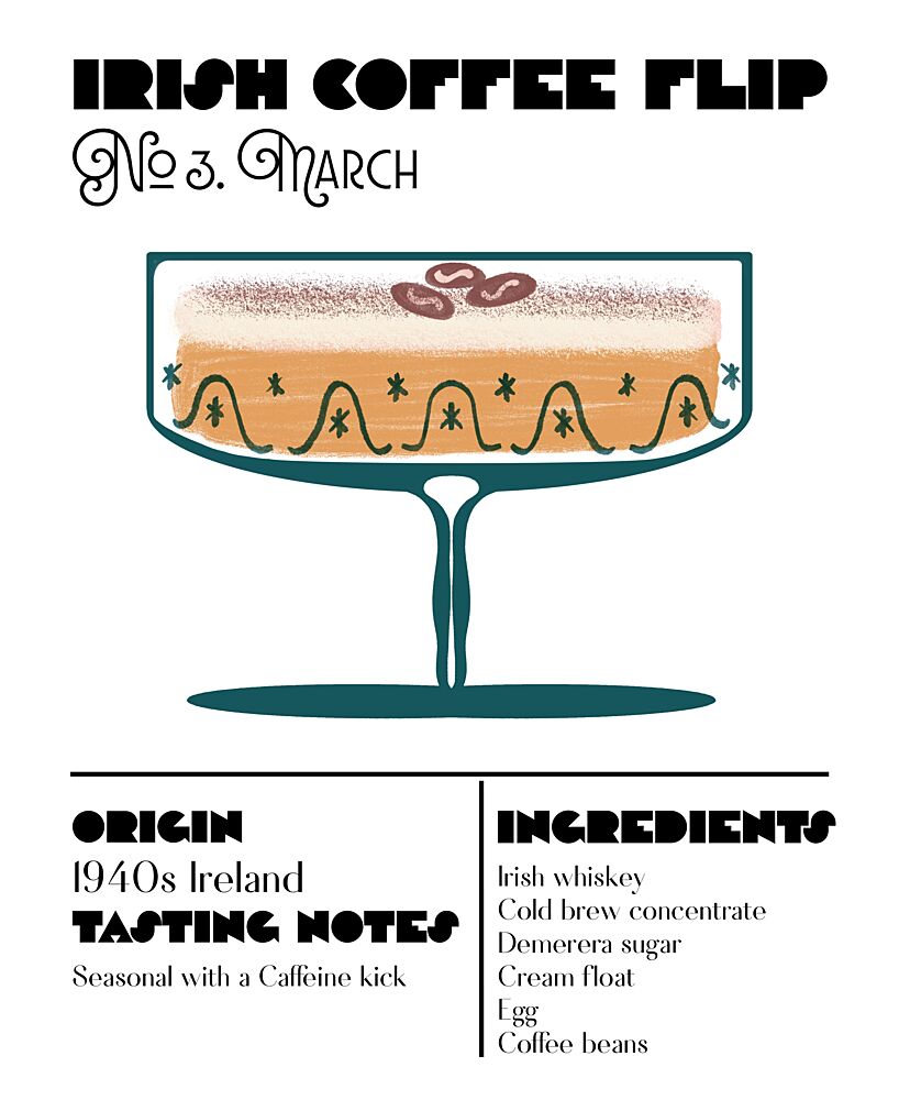 Classic Irish Coffee Flip art print by Charlotte Trudgett for $57.95 CAD