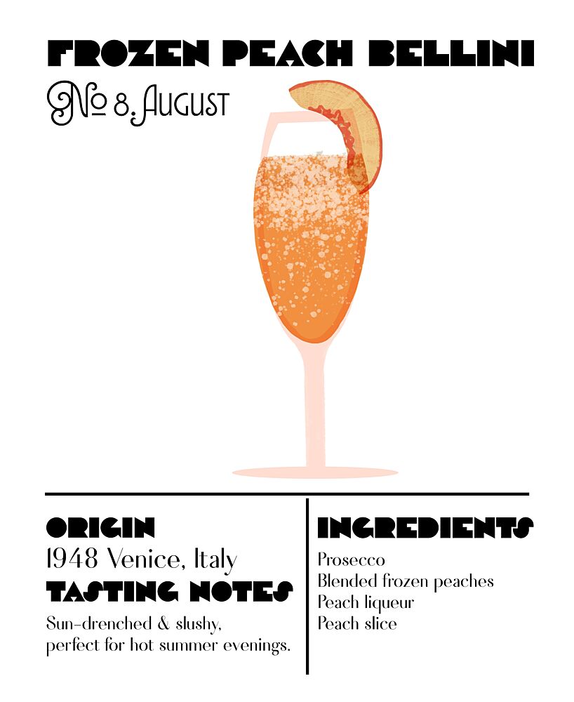 Refreshing Peach Bellini art print by Charlotte Trudgett for $57.95 CAD