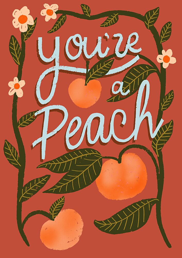 YouUnknownre a Peach art print by Charlotte Trudgett for $57.95 CAD