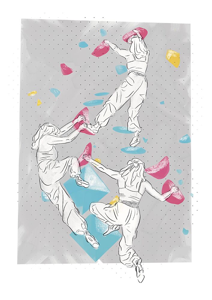 Climbing Collective art print by Charlotte Trudgett for $57.95 CAD