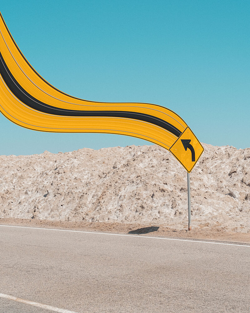 Surreal Road Turn art print by Tom Windeknecht for $57.95 CAD