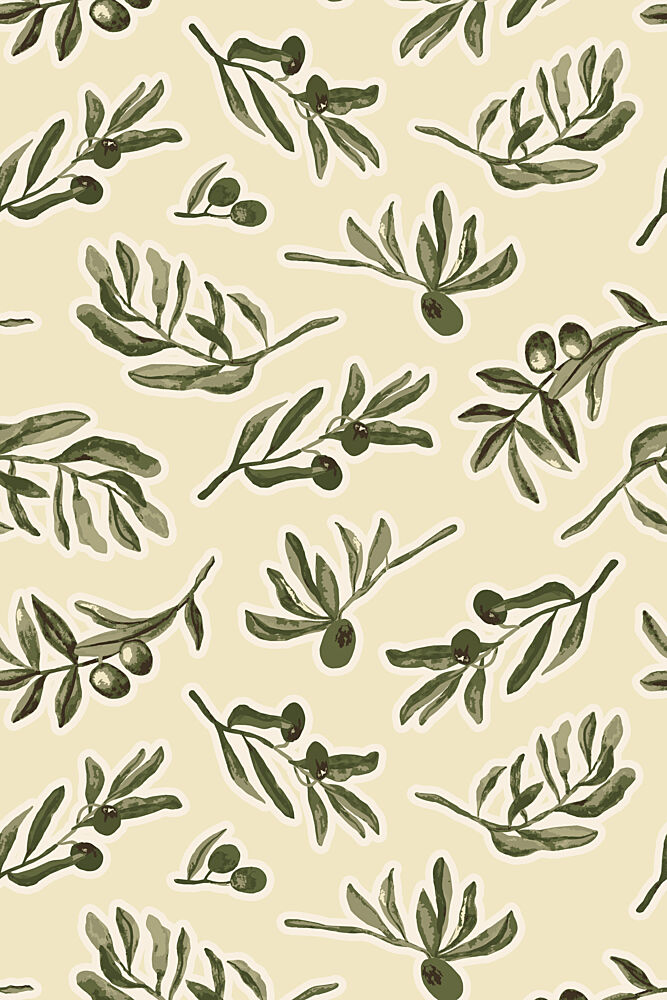 Mediterranean Olive Pattern art print by Karen Menzenbach for $57.95 CAD