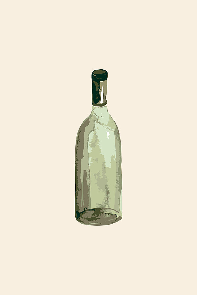 Quiet Green Bottle art print by Karen Menzenbach for $57.95 CAD