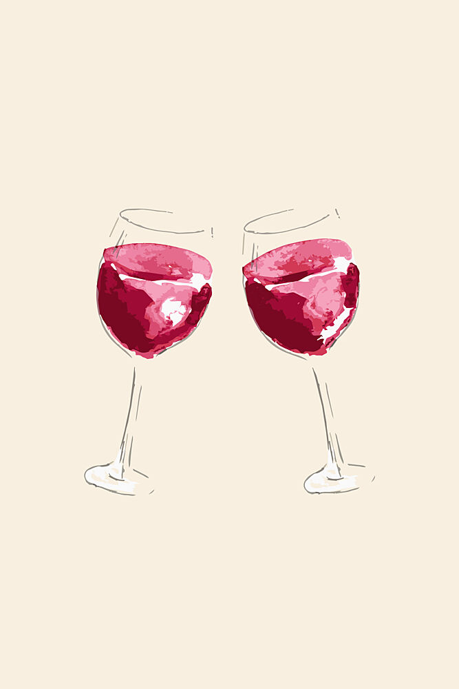 Red Wine Toast art print by Karen Menzenbach for $57.95 CAD
