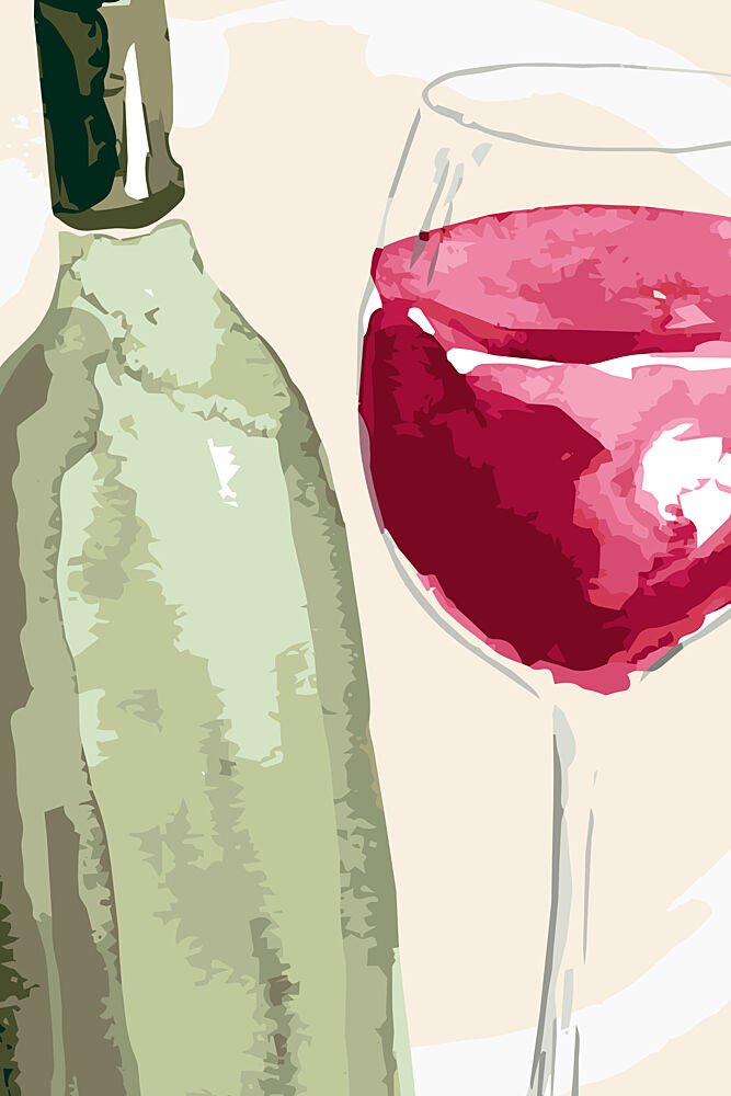 Red Wine Abstract art print by Karen Menzenbach for $57.95 CAD