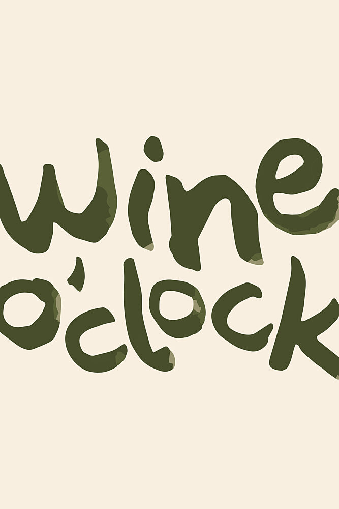 Wine OUnknownClock Quote art print by Karen Menzenbach for $57.95 CAD