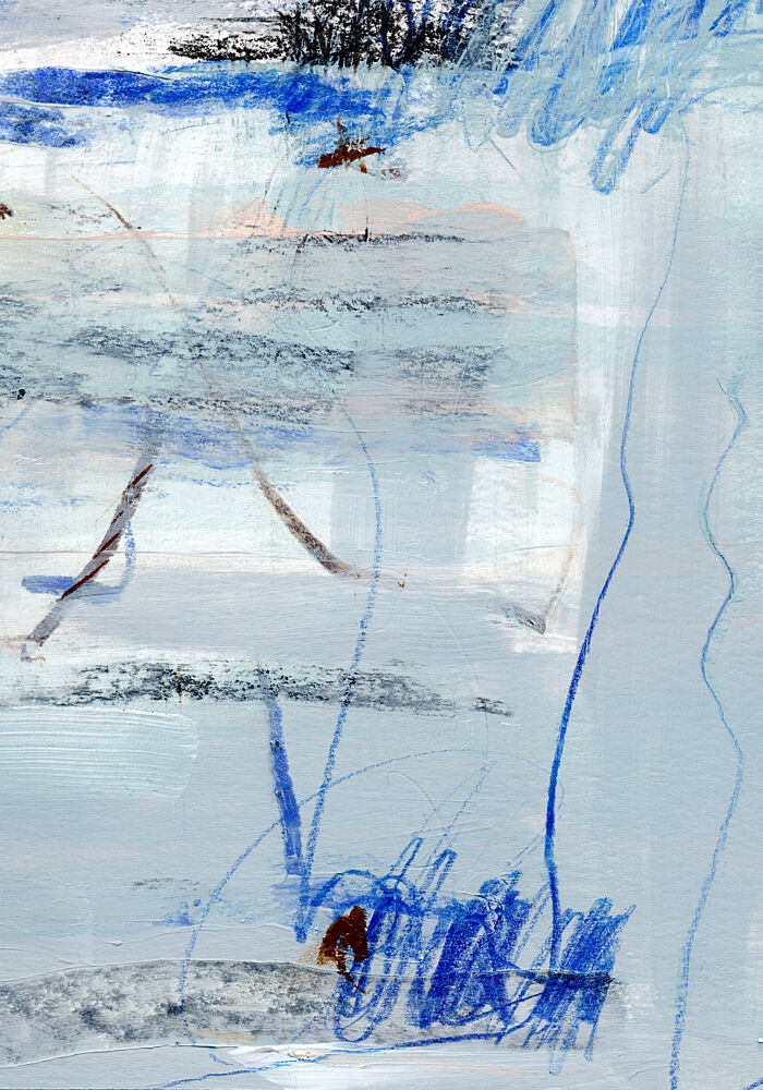 Cool Blue Abstraction art print by Uplusmestudio for $57.95 CAD