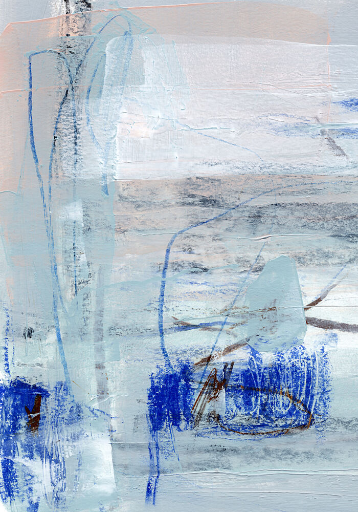 Blue Abstract Flow art print by Uplusmestudio for $57.95 CAD