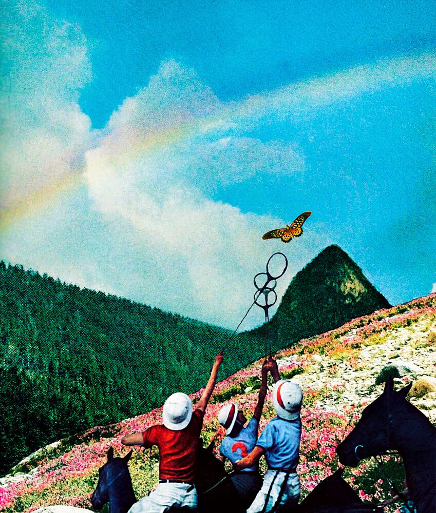 Playful Kids Butterfly Rainbow art print by Taudalpoi for $57.95 CAD