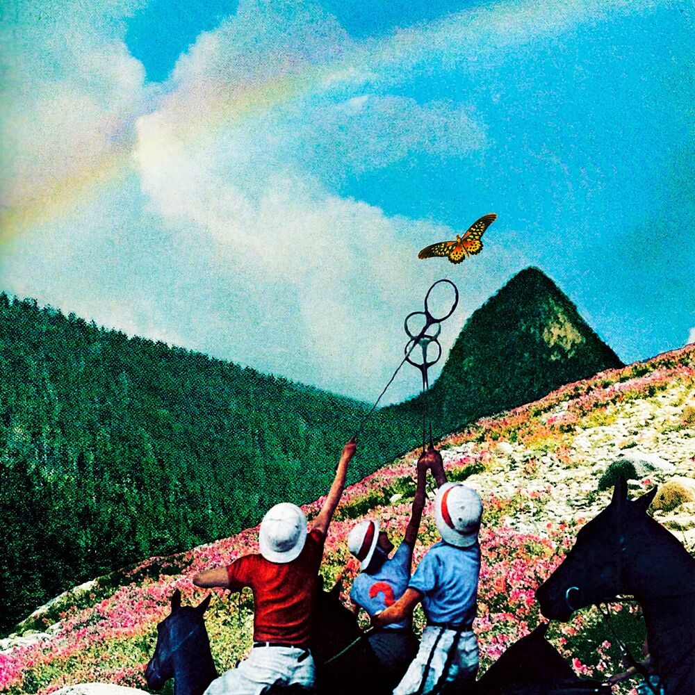 Kids Chase Butterfly Rainbow art print by Taudalpoi for $57.95 CAD