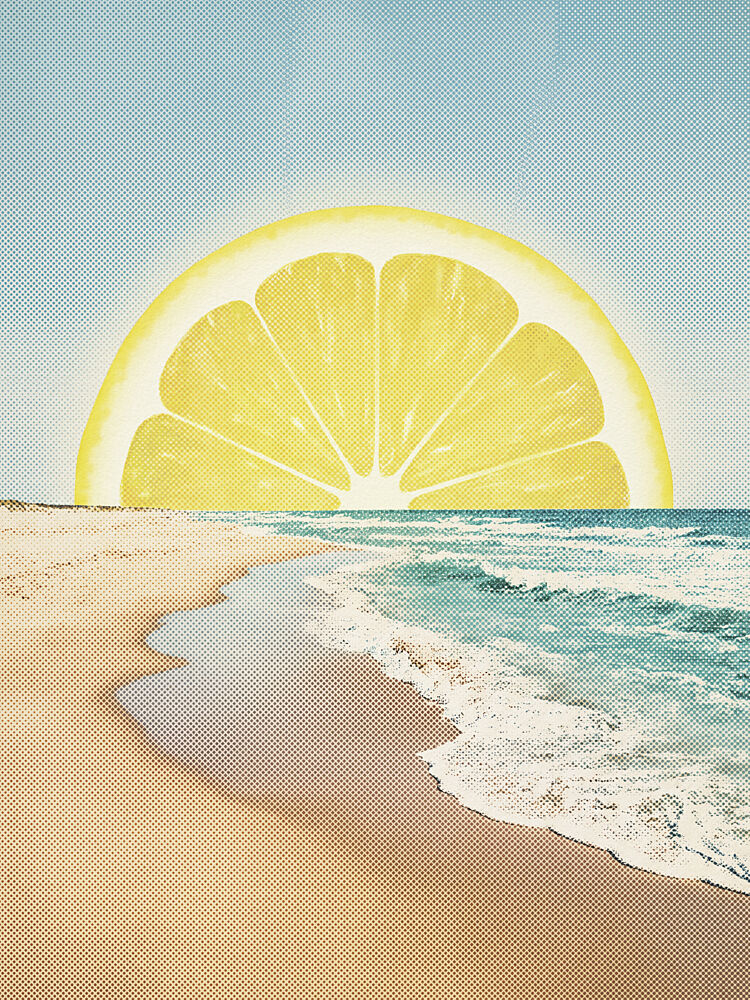 Lemon Summer Shore art print by Andreas Magnusson for $57.95 CAD
