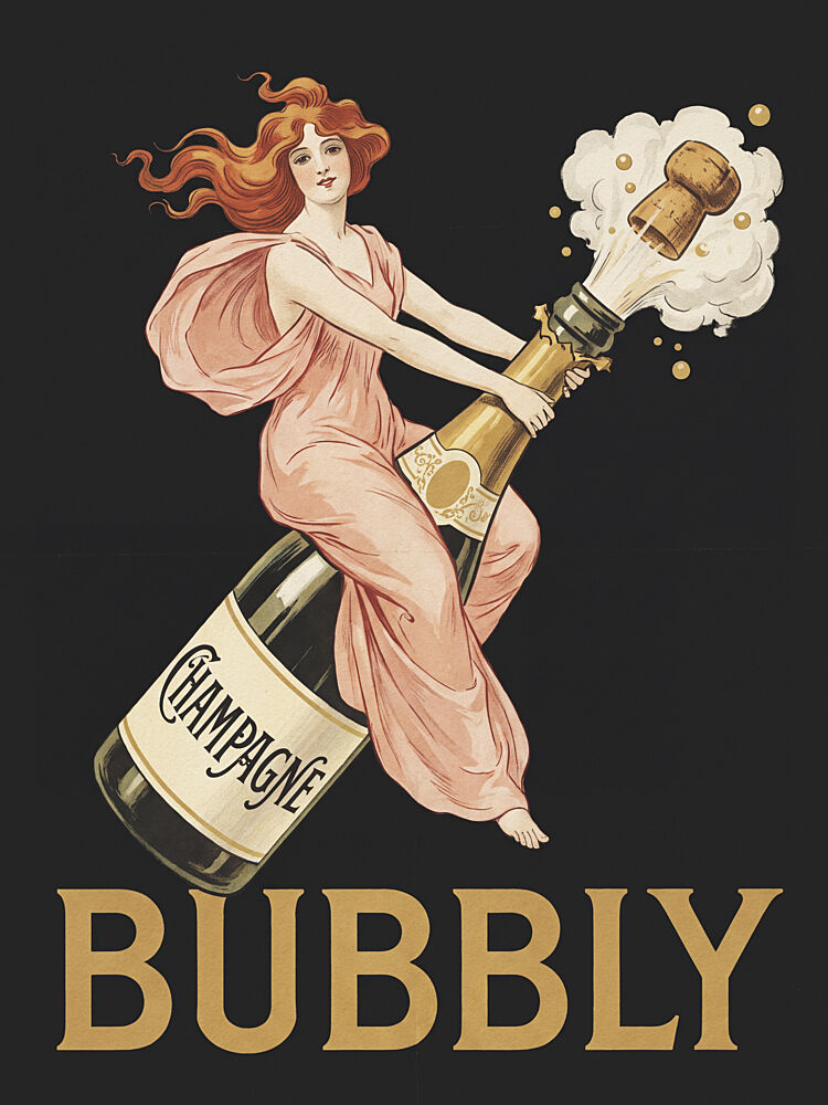 Bubbly Champagne Woman art print by Andreas Magnusson for $57.95 CAD