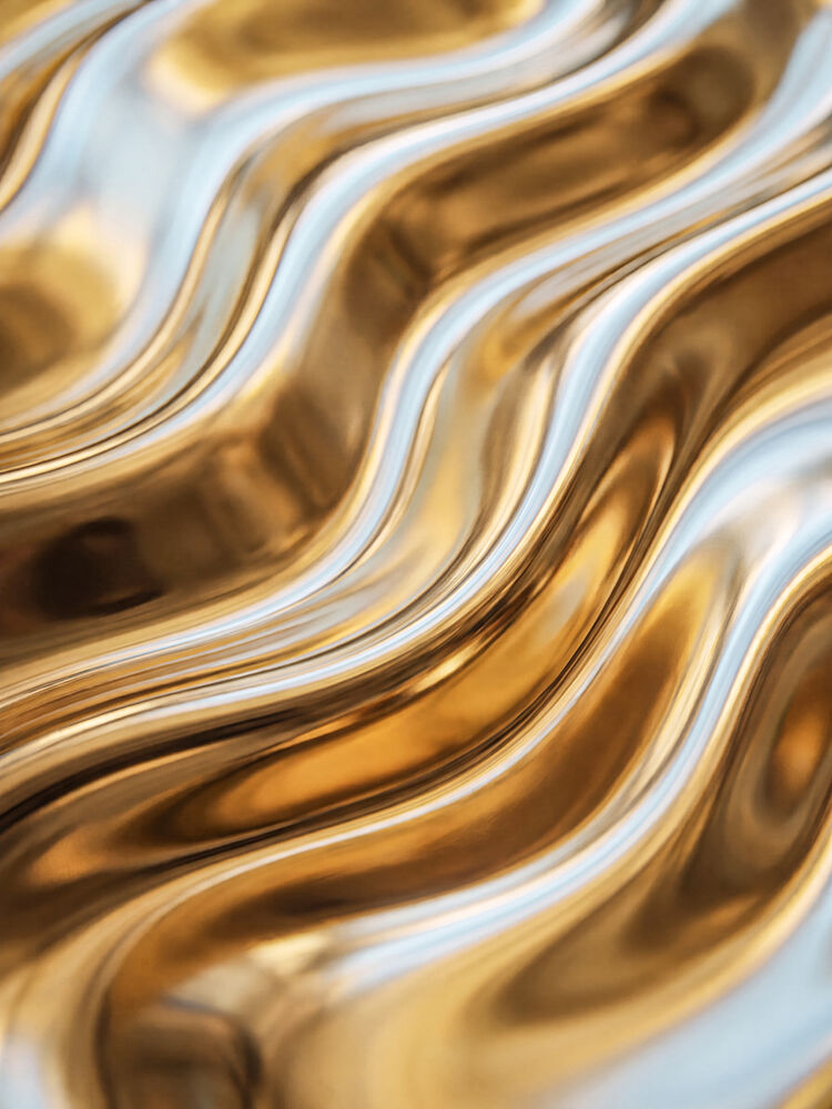 Golden Liquid Waves art print by Andreas Magnusson for $57.95 CAD