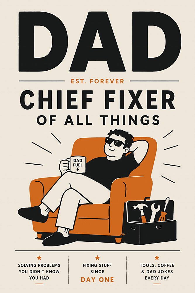 Dad Chief Fixer art print by Treechild for $57.95 CAD