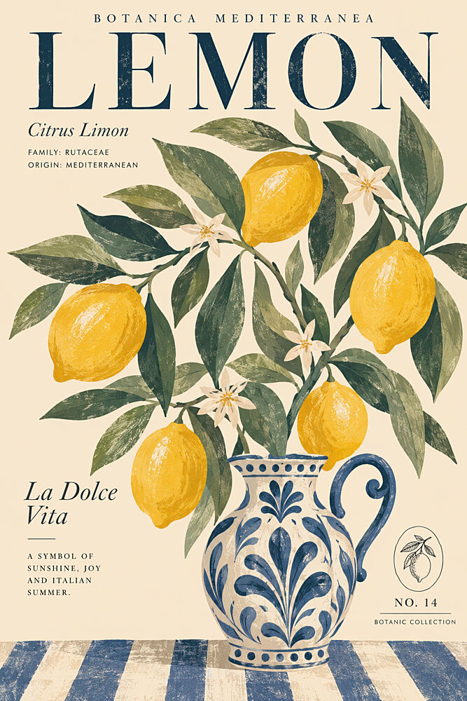Mediterranean Lemon Still Life art print by Treechild for $57.95 CAD