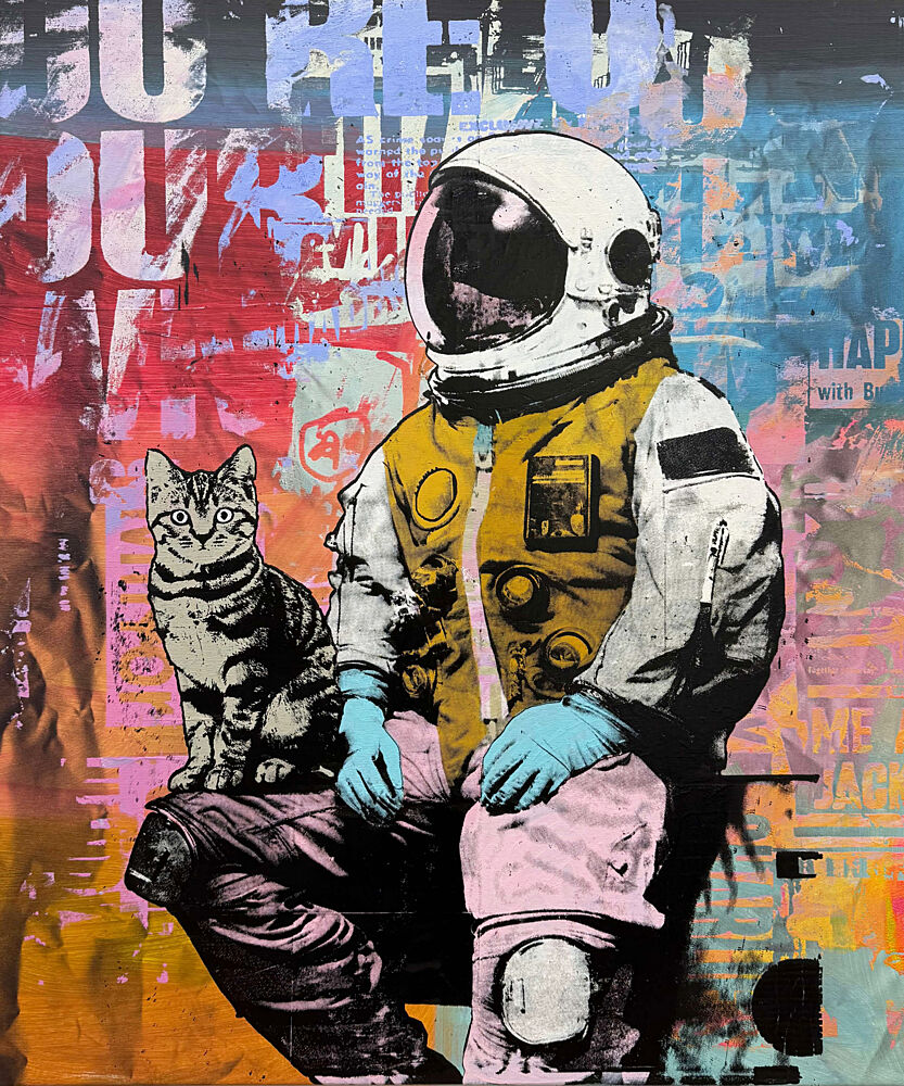 Astronaut Cat Adventure art print by Unknown for $57.95 CAD
