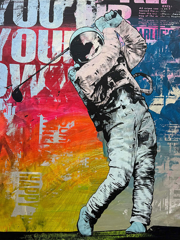 Astronaut Golf Pop Art art print by Unknown for $57.95 CAD