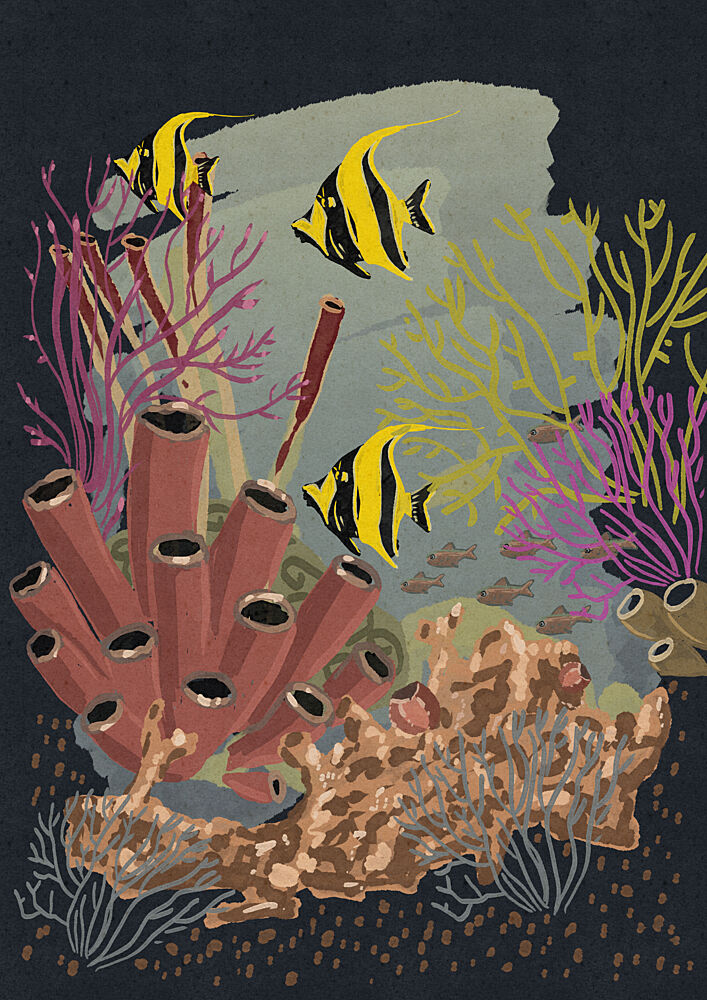 Tropical Reef Life art print by Nicholas for $57.95 CAD