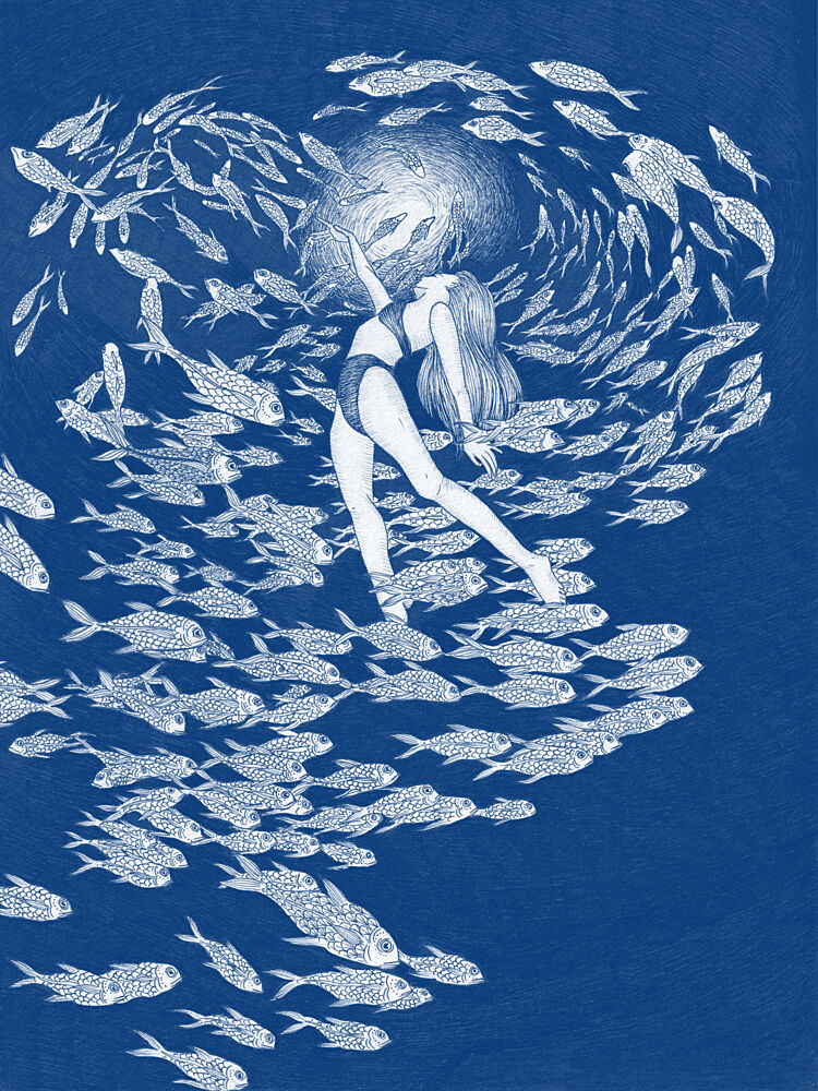 Ethereal Ocean Dancer art print by E.C. Mazur for $57.95 CAD