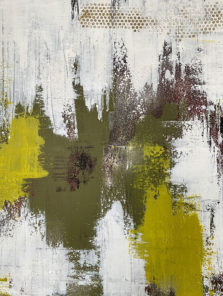 Modern Green Abstract Texture art print by Berit Pihl for $57.95 CAD
