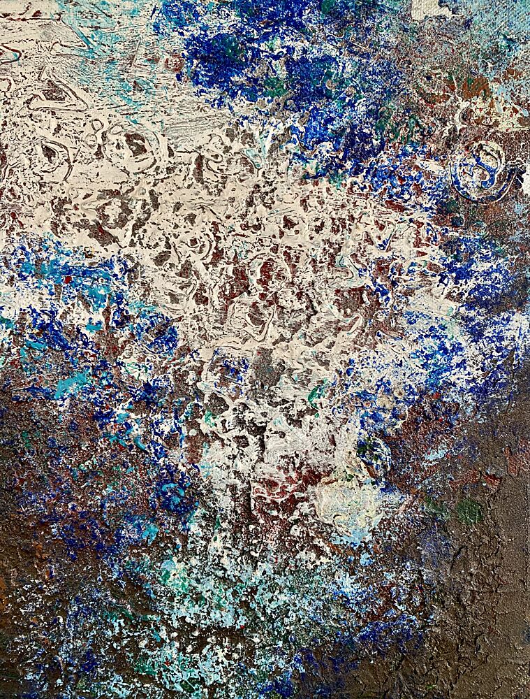 Vibrant Blue Texture art print by Berit Pihl for $57.95 CAD