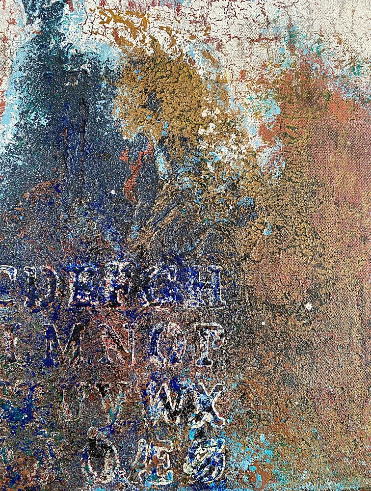 Rustic Alphabet Texture art print by Berit Pihl for $57.95 CAD