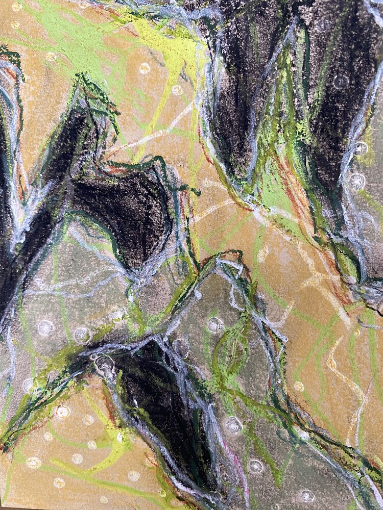 Abstract Earthy Landscape art print by Berit Pihl for $57.95 CAD