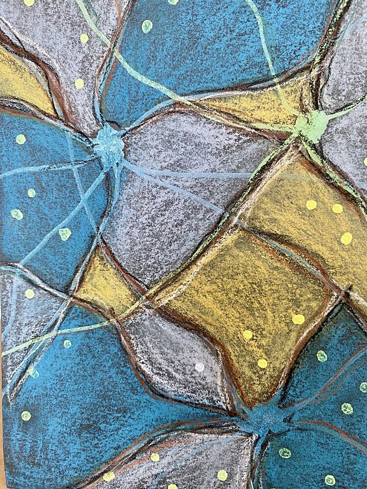 Vibrant Geometric Texture art print by Berit Pihl for $57.95 CAD