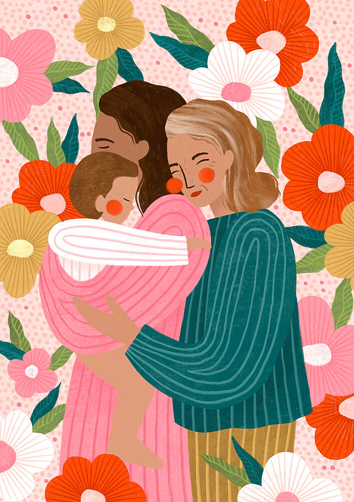 Three Generations of Motherhood art print by Bea Muller for $57.95 CAD
