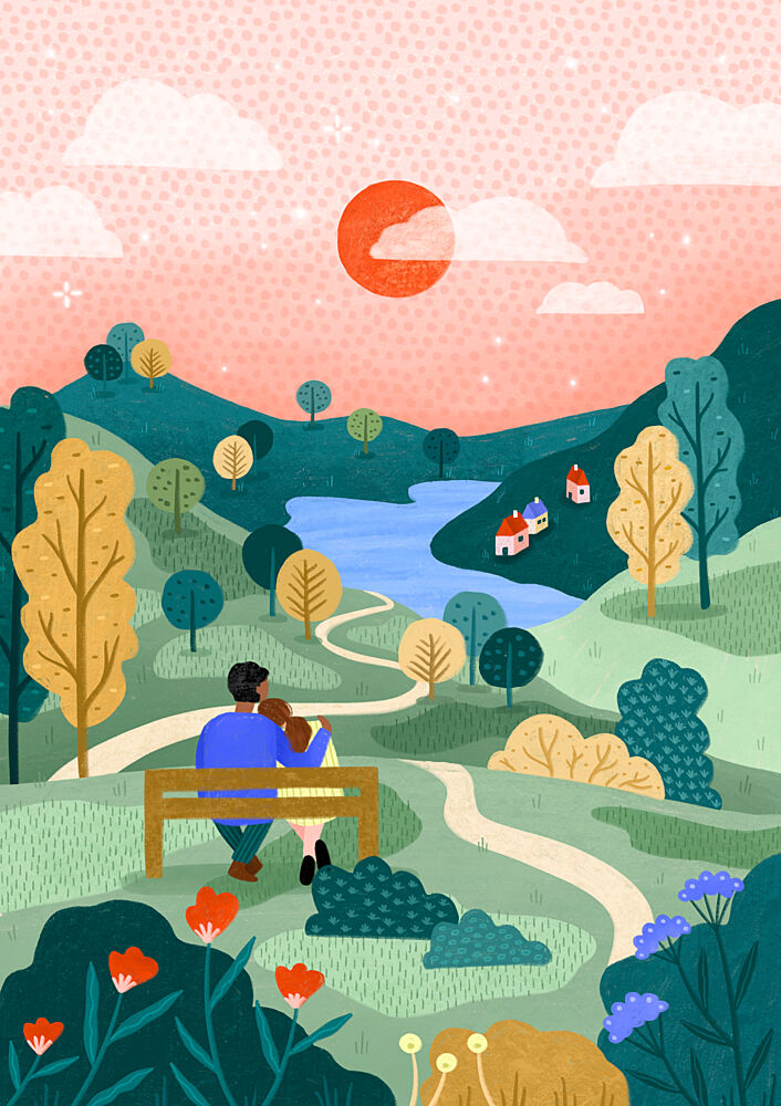 CoupleUnknowns Peaceful Horizon art print by Bea Muller for $57.95 CAD