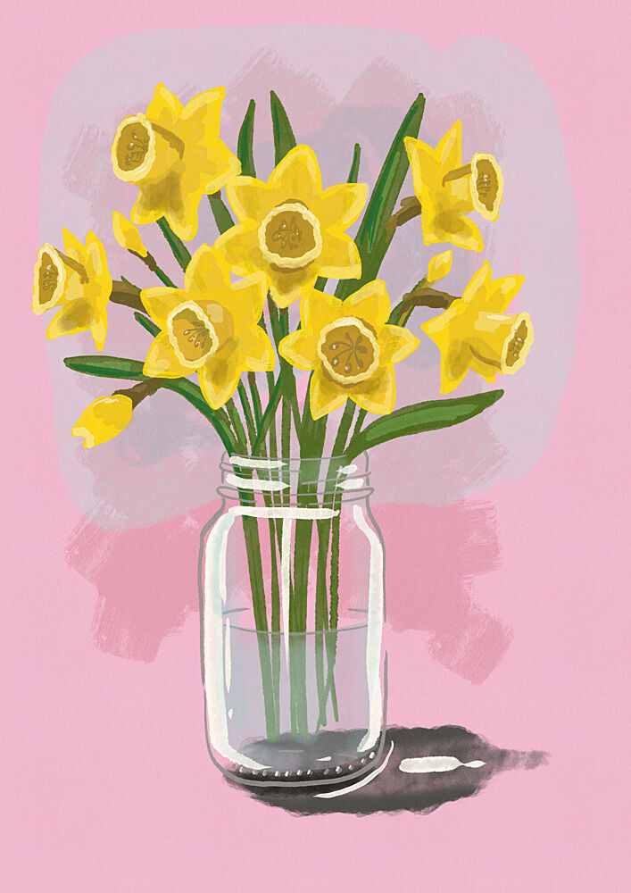 Spring Flowers in Jar art print by Nicholas for $57.95 CAD