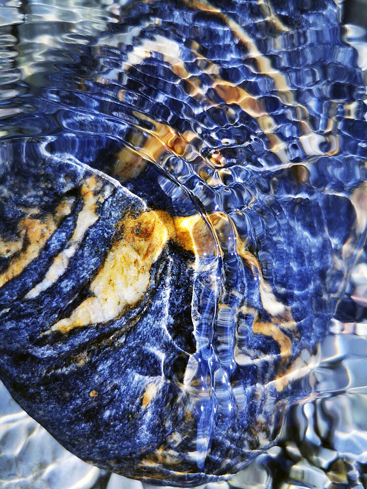 Rippling Blue Stone art print by Angelo Cerantola for $57.95 CAD