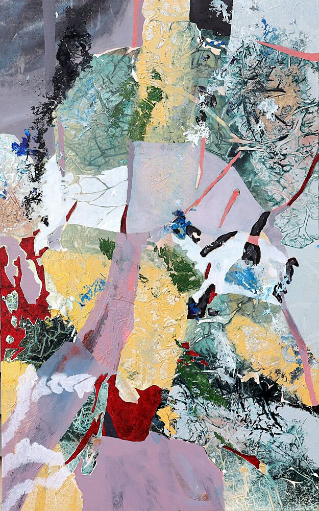 Fragmented Botanical Abstract art print by Poovi Art for $57.95 CAD