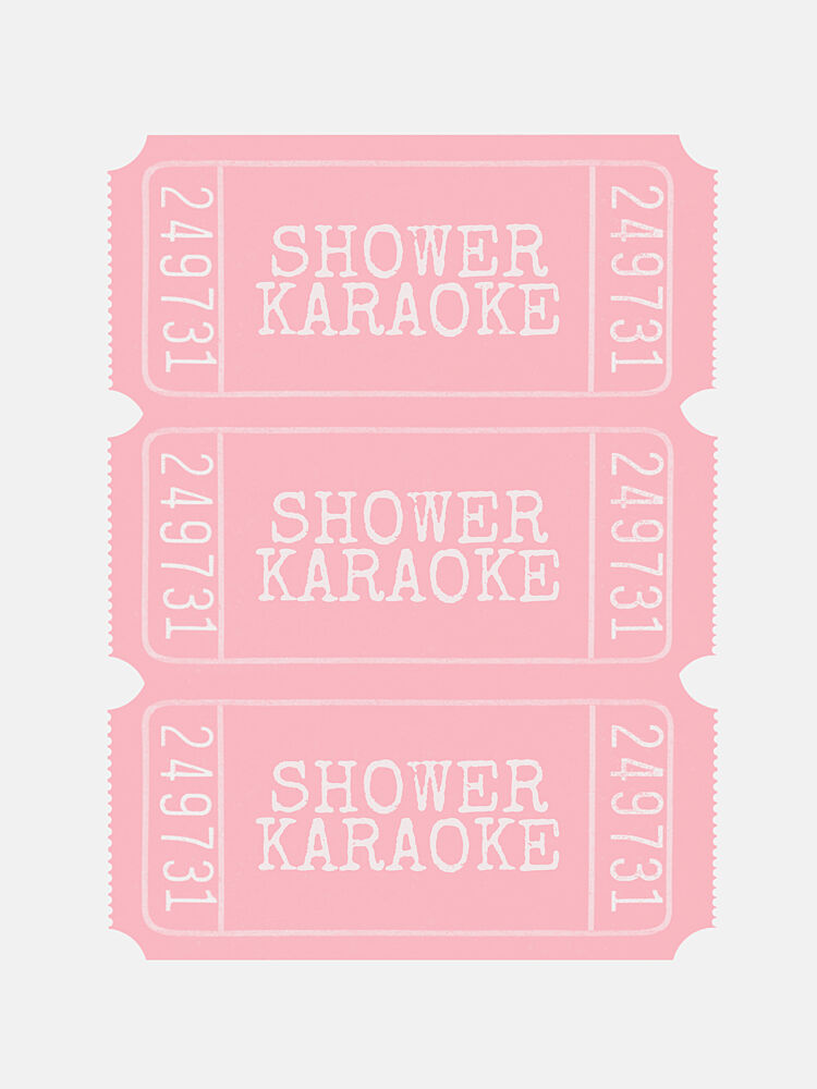 Pink Karaoke Tickets art print by Jolly and Dash for $57.95 CAD
