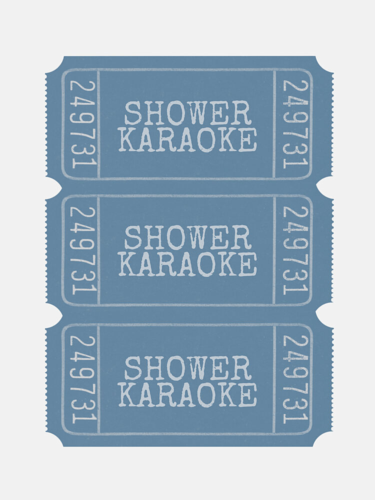 Retro Shower Karaoke art print by Jolly and Dash for $57.95 CAD