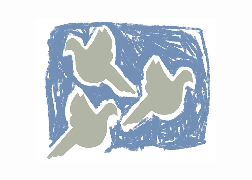 Flying Peace Doves art print by Carola Cedell for $57.95 CAD