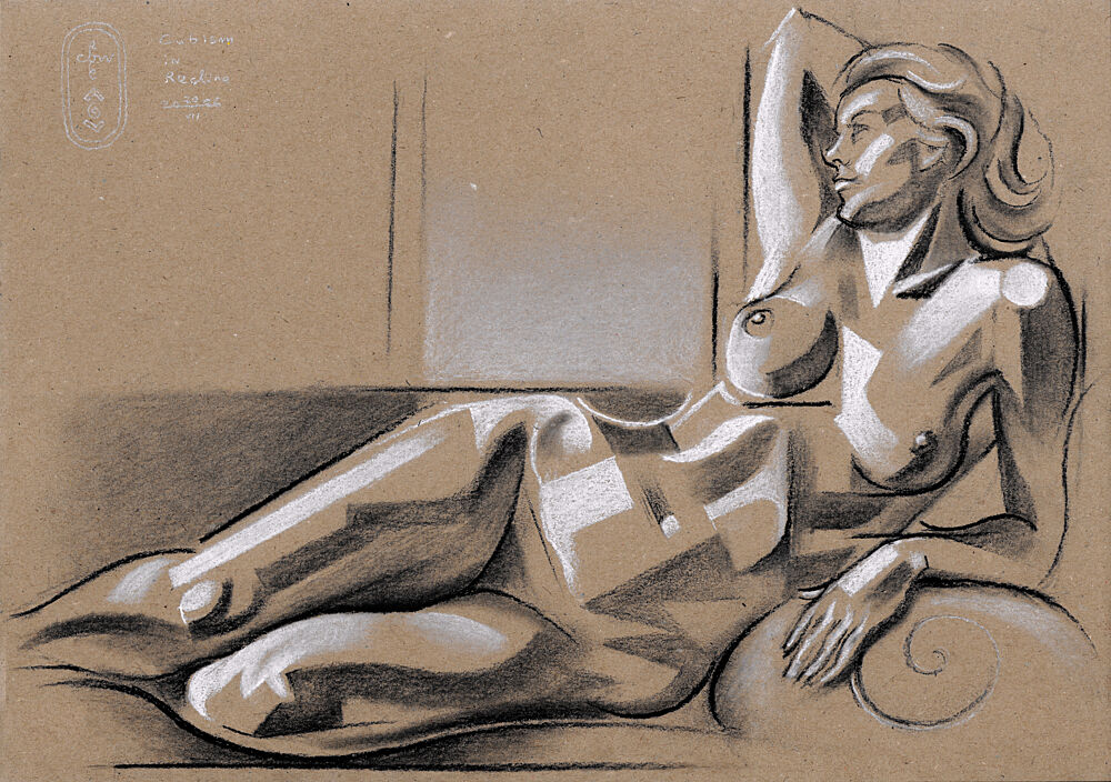 Reclining Nude Study art print by Corne Akkers for $57.95 CAD