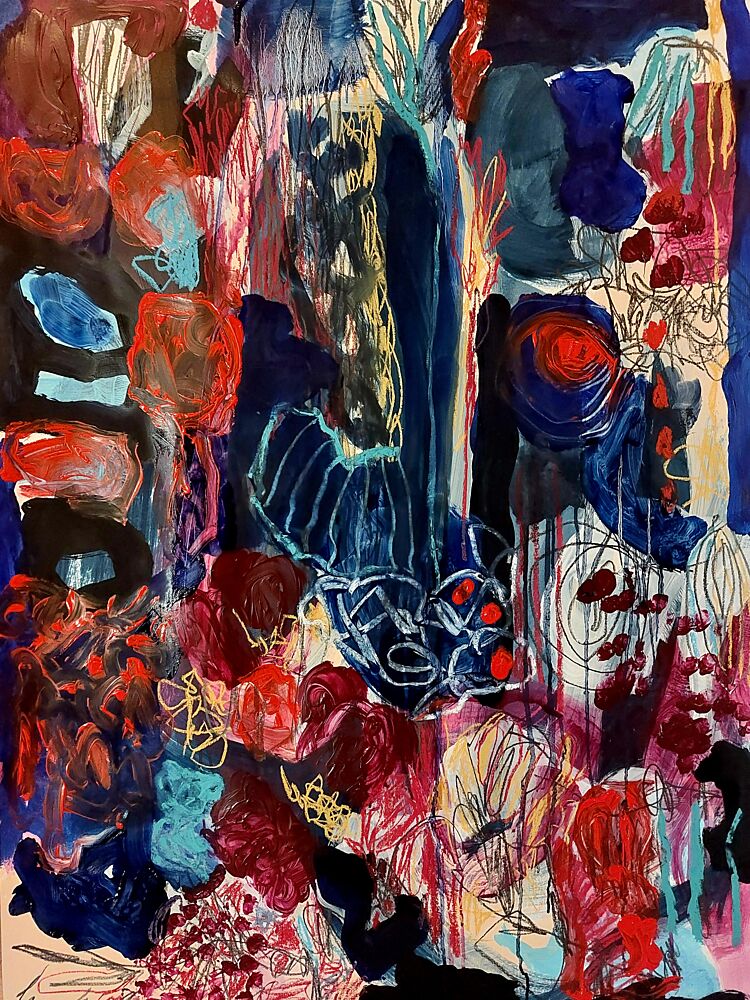 Vibrant Abstract Movement art print by Monika Riethmueller for $57.95 CAD