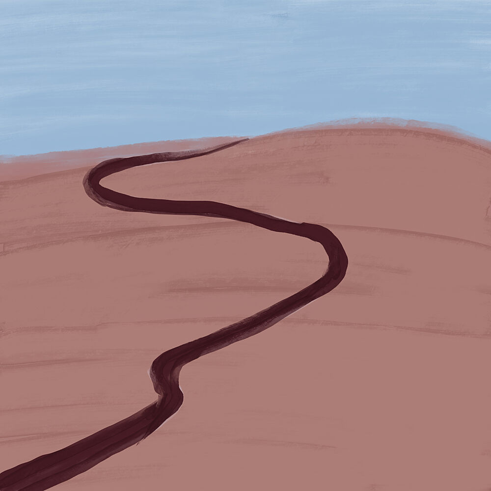 Winding Desert Path art print by The Miuus Studio for $57.95 CAD