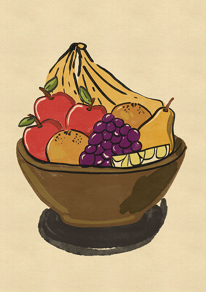 Bountiful Fruit Bowl art print by Nicholas for $57.95 CAD