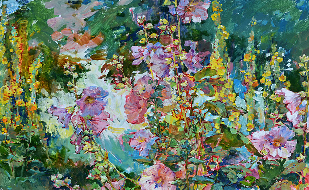 Vibrant Garden Flowers art print by Andrii Kutsachenko for $57.95 CAD