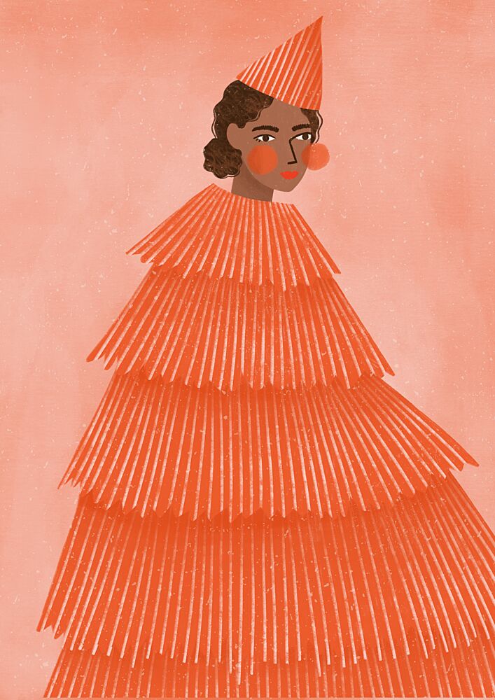 Orange Party Girl art print by Bea Muller for $57.95 CAD