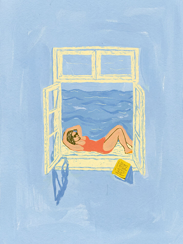 Summer Daydream Ocean View art print by Mathieu for $57.95 CAD