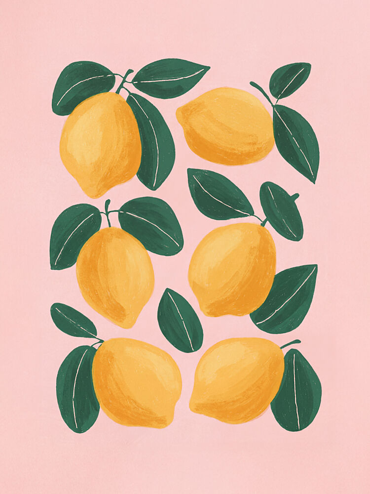 Fresh Pink Lemons art print by Mathieu for $57.95 CAD